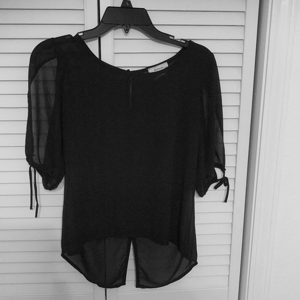 Sheer, sexy black Top